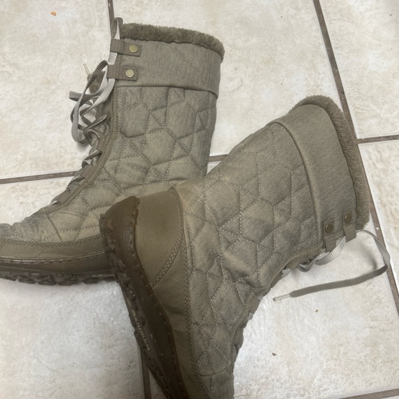 Columbia MINX MID ALTA OMNI-HEAT womens Snow Boot Tan Size 9 Fur Lined - Picture 4 of 6